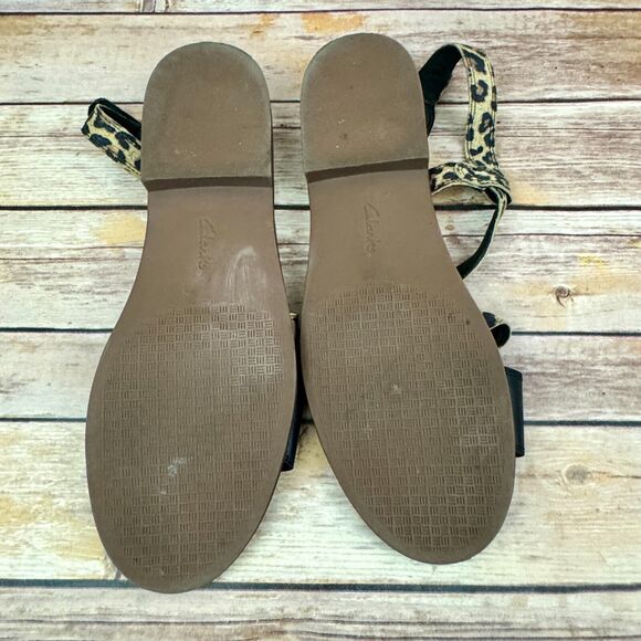 Clarks Collection Womens Declan Spring Leopard Print Sandals 11 - Picture 6 of 7